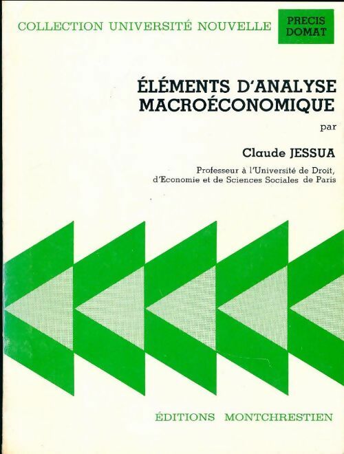 Livrenpoche : Eléments analyse macroéconomique - Claude Jessua - Livre