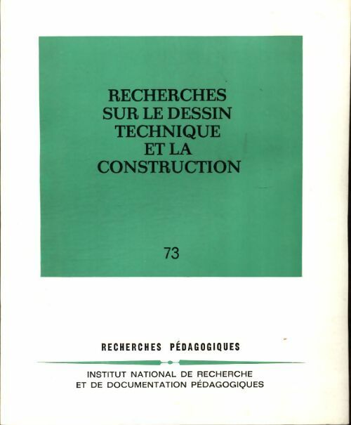 Livrenpoche : Recherches sur le dessin technique et la construction - Collectif - Livre