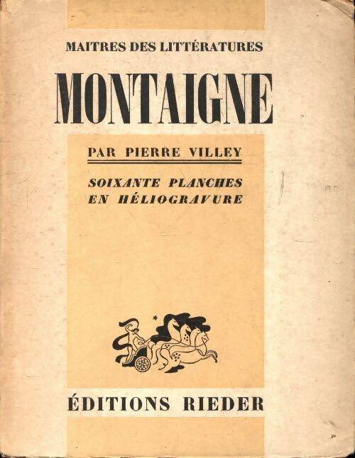 Livrenpoche : Montaigne - Pierre Villey - Livre