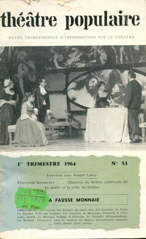 Livrenpoche : Théâtre populaire n°53 - Collectif - Livre