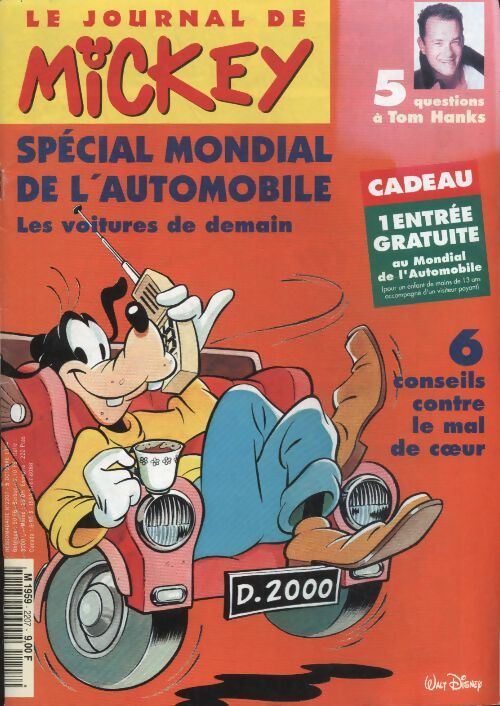 Livrenpoche : Le journal de Mickey n°2207 : Spécial mondial de l'automobile, les voitures de demain - Collectif - Livre