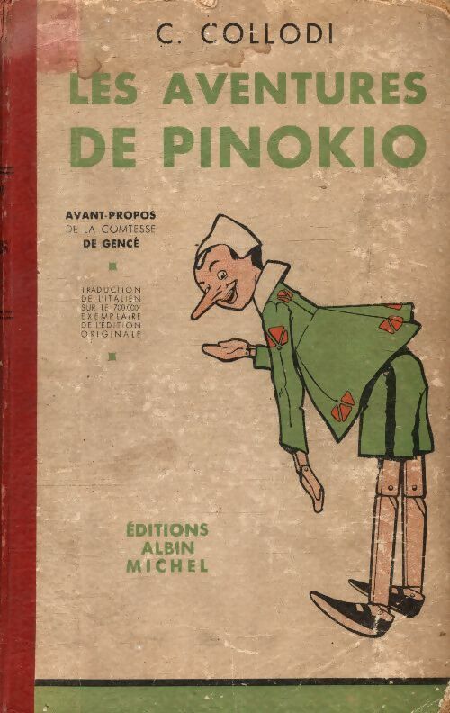 Les aventures de Pinokio - Carlo Collodi -  Albin Michel GF - Livre