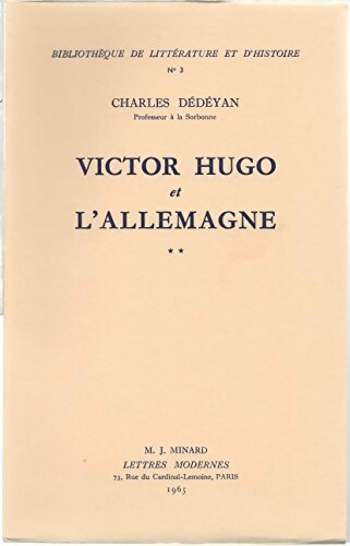 Livrenpoche : Victor Hugo et l'Allemagne Tome II - Charles Dédéyan - Livre