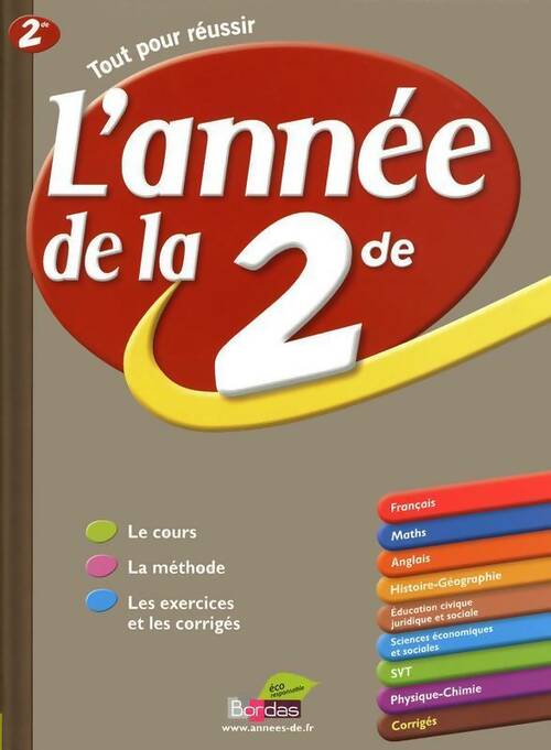 Livrenpoche : L'annee de la 2de - (ancienne édition) - Sophie Pailloux-Riggi - Livre