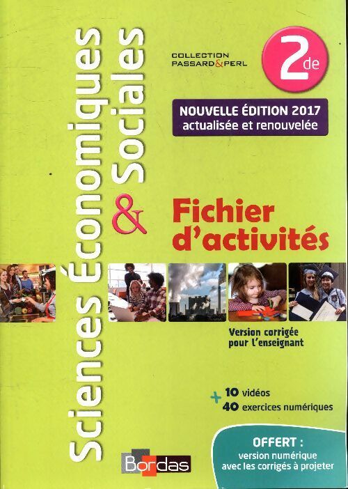 Livrenpoche : Sciences économiques & sociales Seconde version corigée pour les enseignants - Cédric Passard - Livre