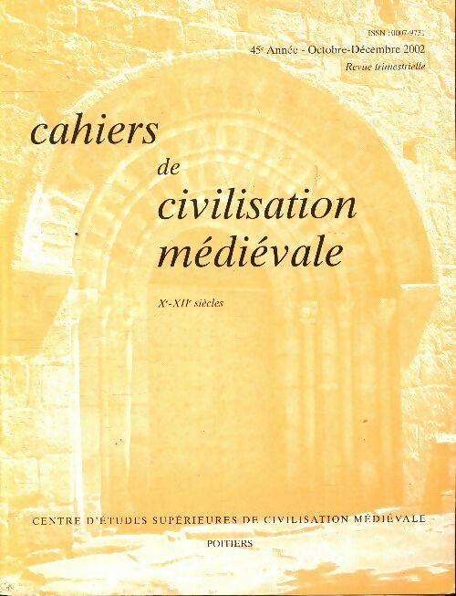 Livrenpoche : Cahiers de civilisation médiévale n°180 - Collectif - Livre