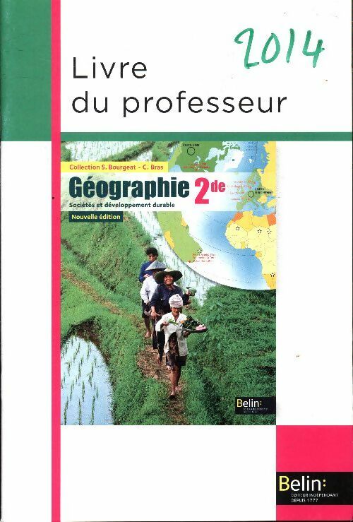 Livrenpoche : Géographie Seconde livre du professeur - Serge Bourgeat - Livre