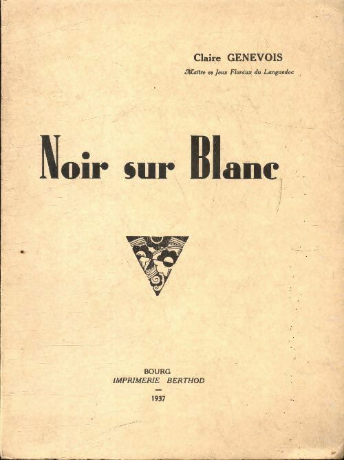 Livrenpoche : Noir sur blanc - Claire Genevois - Livre