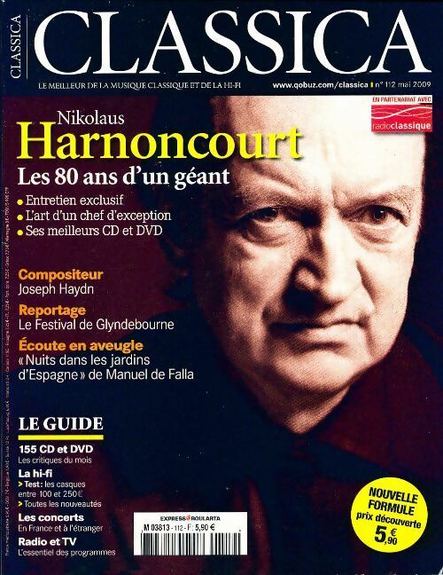 Classica n°112 : Nikalaus Harnoncourt - Collectif -  Classica - Livre