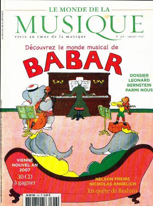 Livrenpoche : Le Monde de la musique n°316 : Babar - Collectif - Livre