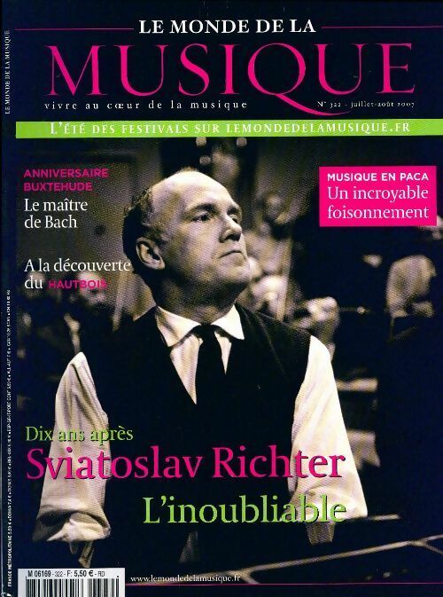 Livrenpoche : Le Monde de la musique n°322 : S. Richter - Collectif - Livre