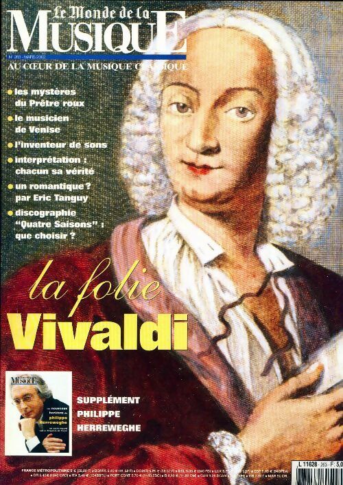 Livrenpoche : Le Monde de la musique n°263 : La folie Vivaldi - Collectif - Livre