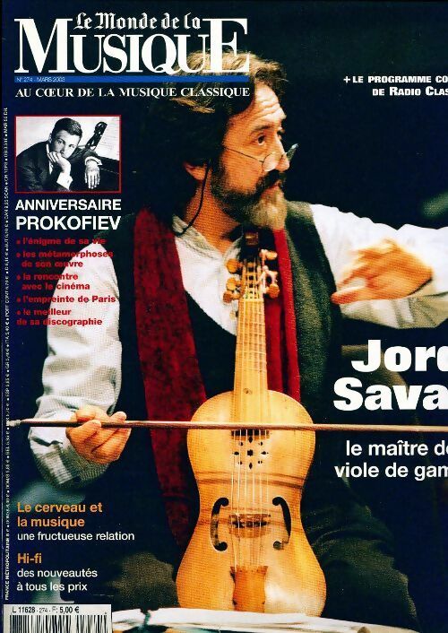 Livrenpoche : Le Monde de la musique n°274 : JOrdi Savali - Collectif - Livre