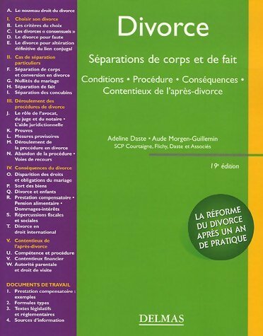 Livrenpoche : Divorce : Séparations de corps et de fait - Adeline Daste - Livre