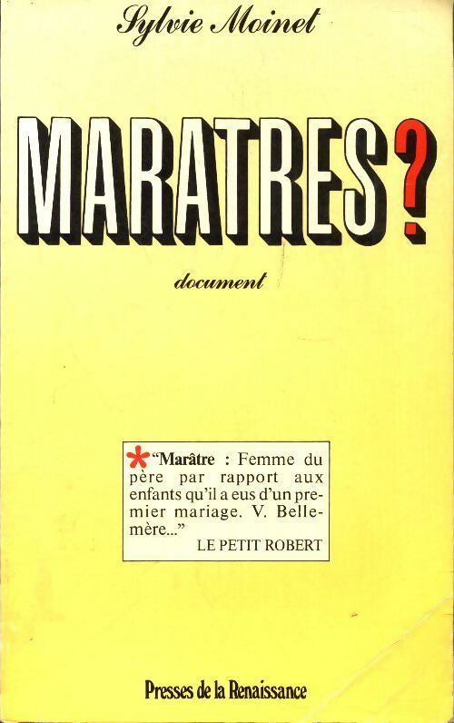 Livrenpoche : Marâtres? - Sylvie Moinet - Livre