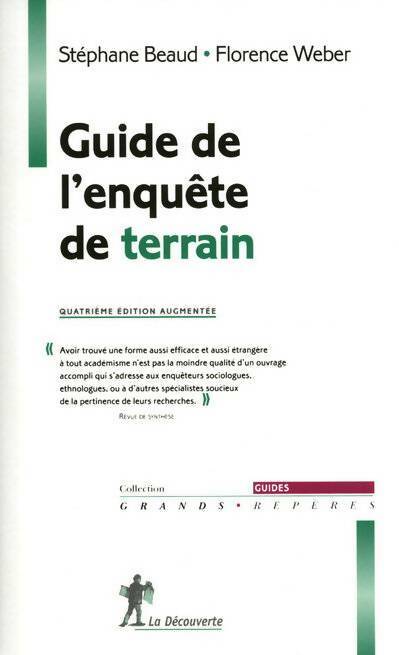 Guide de l'enquête de terrain - Florence Weber - Livre