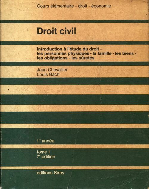Livrenpoche : Droit civil - Jean Chevallier - Livre