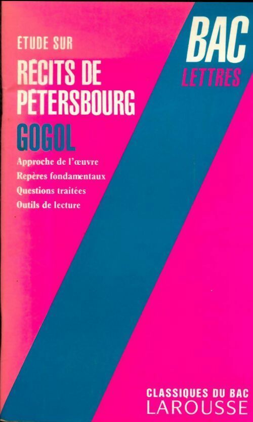 Livrenpoche : Étude sur récits de Pétersbourg Gogol - Nicolas Gogol - Livre