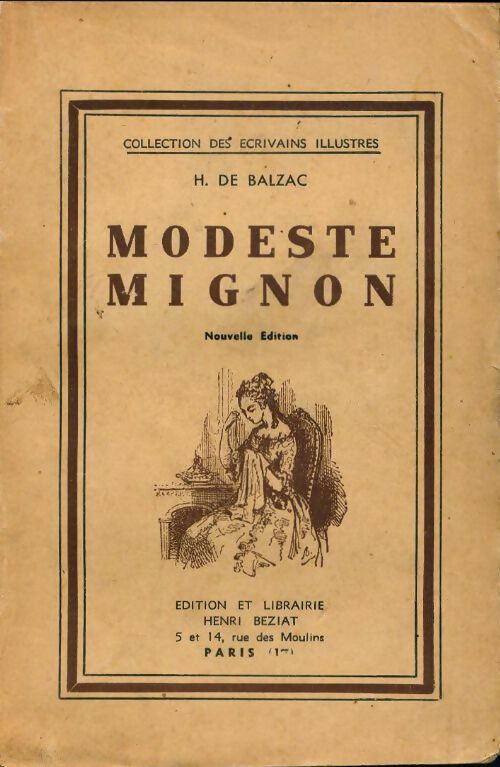 Livrenpoche : Modeste mignon - Honoré De Balzac - Livre