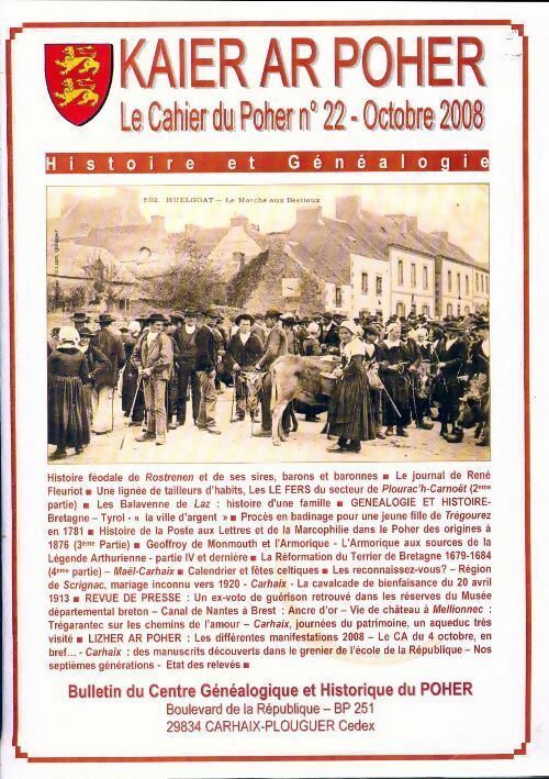 Livrenpoche : Le cahier du Poher n°22 - Collectif - Livre