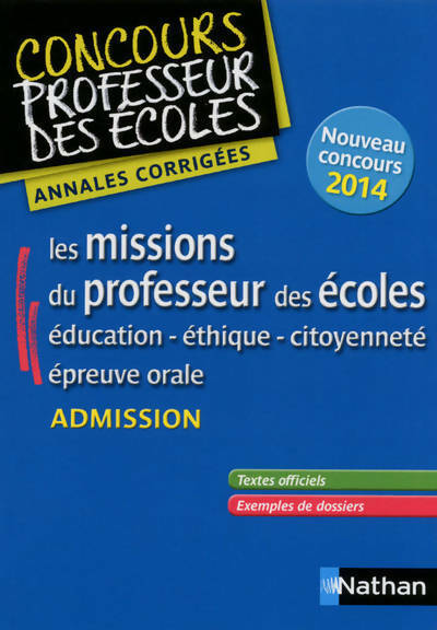 Livrenpoche : Les missions du professeurs des écoles 2014 - Janine Hiu - Livre