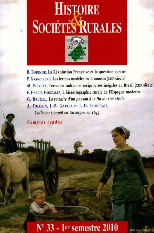 Livrenpoche : Histoire & sociétés rurales n°33 - Bernard Bodinier - Livre