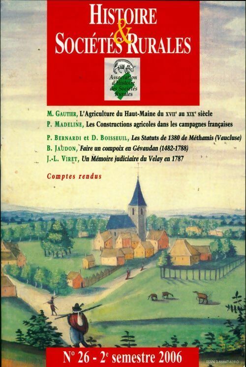 Livrenpoche : Histoire & sociétés rurales n°26 - Michel Gautier - Livre