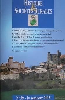 Livrenpoche : Histoire & sociétés rurales n°39 - Jean-Marc Moriceau - Livre