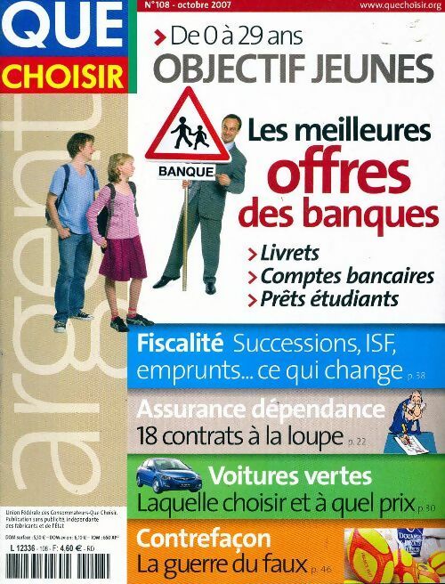 Livrenpoche : Que choisir n°108 : Objectif jeunes - Collectif - Livre