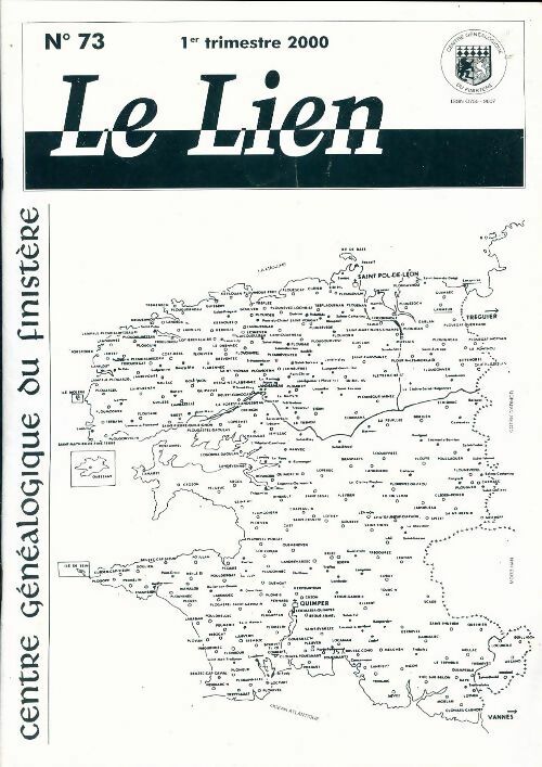 Le lien du centre généalogique Finistère n°73 - Collectif -  Le lien du centre généalogique Finistère - Livre