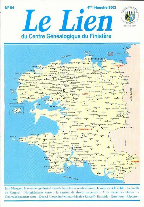 Le lien du centre généalogique Finistère n°84 - Collectif -  Le lien du centre généalogique Finistère - Livre