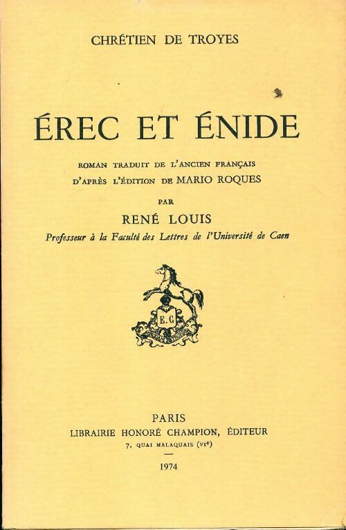 Livrenpoche : Erec et Enide - Chrétien de Troyes - Livre
