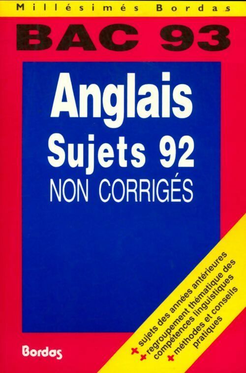 Livrenpoche : Anglais Sujets 92 non corrigés - Collectif - Livre
