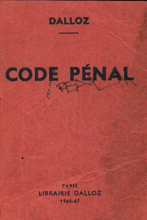 Livrenpoche : Code pénal 1966-1967 - Collectif - Livre