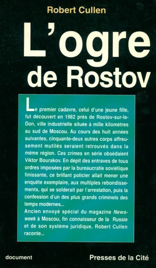 Livrenpoche : L'ogre de Rostov - Robert Cullen - Livre