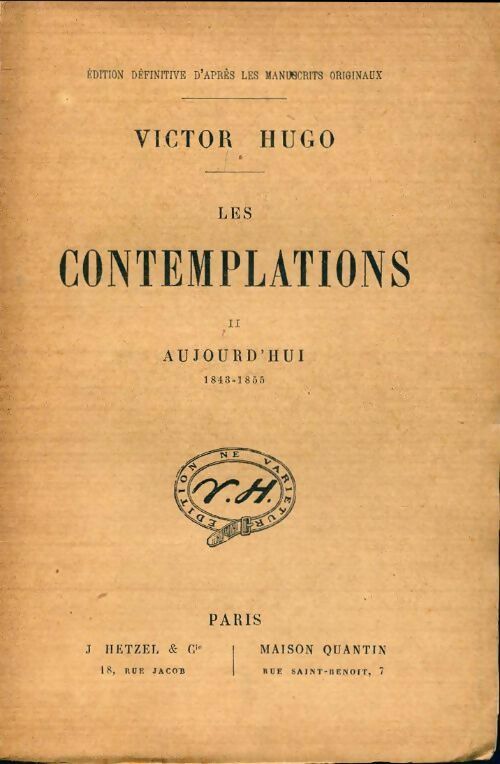Livrenpoche : Les contemplations Tome II - Victor Hugo - Livre