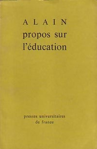 Livrenpoche : Propos sur l'éducation / Pédagogie enfantine - Alain - Livre