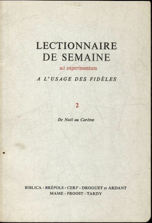 Livrenpoche : Lectionnaire de semaine Tome II : Carême et Temps Pascal - Collectif - Livre