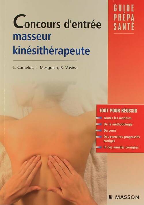 Livrenpoche : Concours d'entrée masseur-kinésithérapeute - Sabrina Camelot - Livre