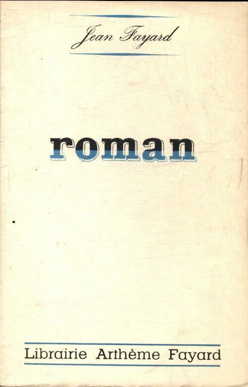 Livrenpoche : Roman  - Jean Fayard - Livre