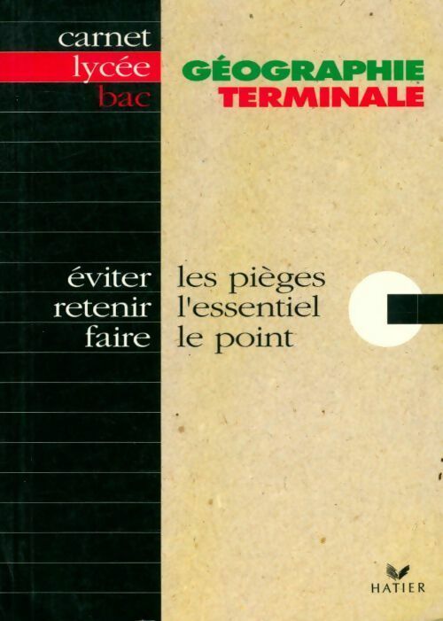 Géographie Terminale - Jean-Pierre Barret -  Carnet lycée - Livre