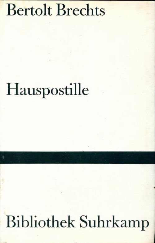 Livrenpoche : Hauspostille - Bertolt Brecht - Livre
