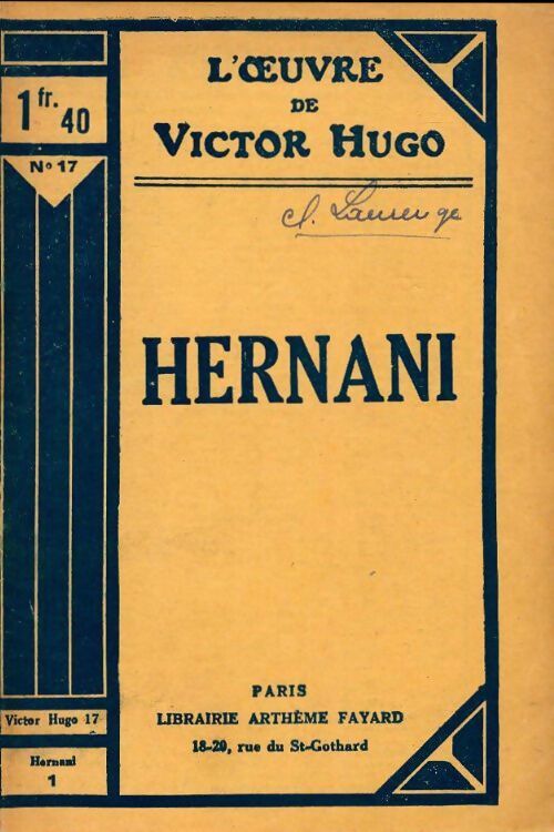 Livrenpoche : Hernani - Victor Hugo - Livre