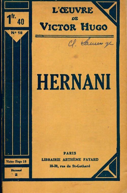 Livrenpoche : Hernani Tome II - Victor Hugo - Livre