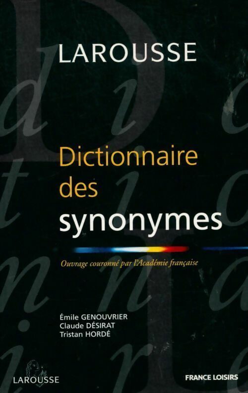 Livrenpoche : Dictionnaire des synonymes - Emile Genouvrier - Livre