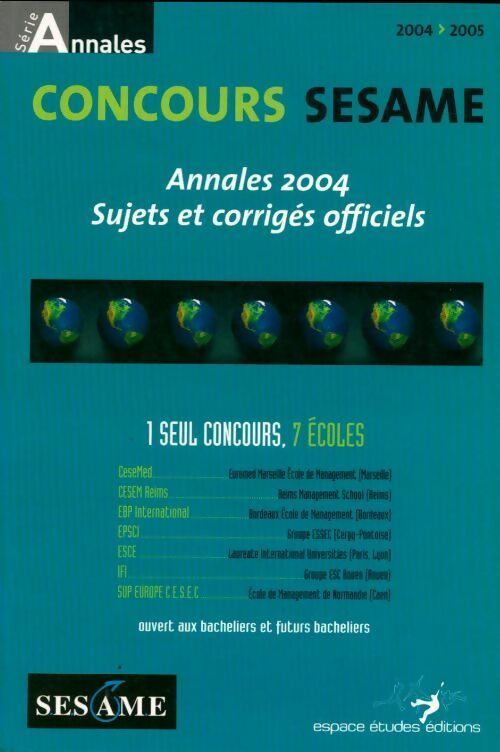 Livrenpoche : Concours sesame : Annales sujets et corrigés officiels - Marie-Laure Vignaud - Livre