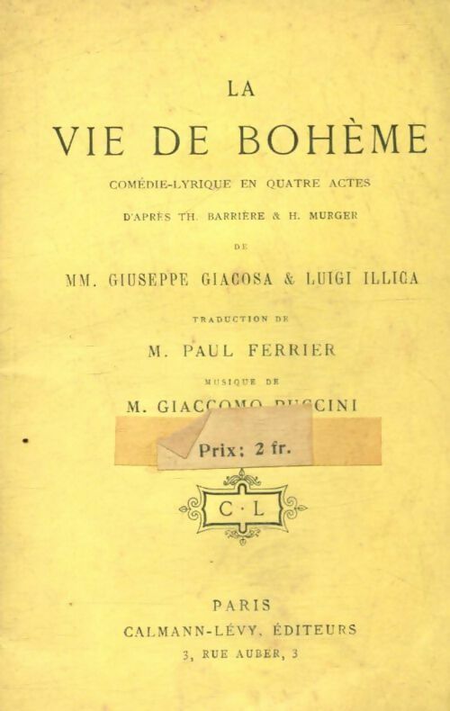 Livrenpoche : La vie de bohème - Luigi Illca - Livre