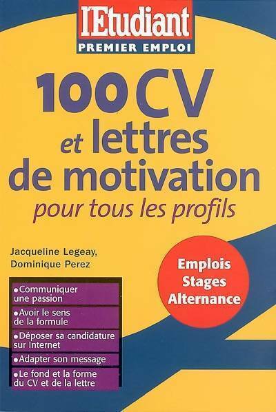 Livrenpoche : 100 CV et lettres de motivation pour tous les profils - Jacqueline Legeay - Livre