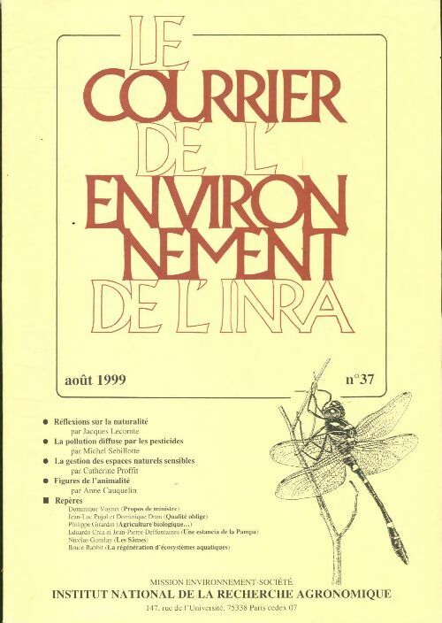 Livrenpoche : Le courrier de l'environnement de l'INRA n°37 - Collectif - Livre