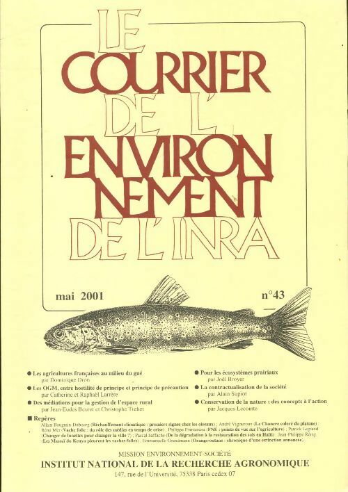 Livrenpoche : Le courrier de l'environnement de l'INRA n°43 - Collectif - Livre